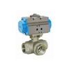 Solenoid Pneumatic Double Acting 3-Way Ball Valve