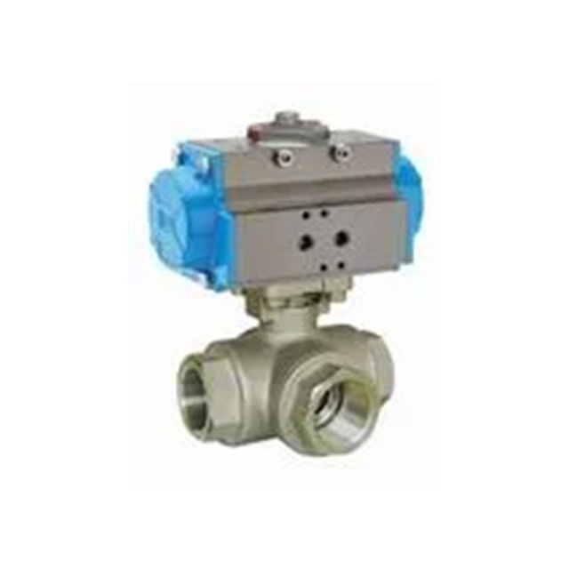 Solenoid Pneumatic Double Acting 3-Way Ball Valve