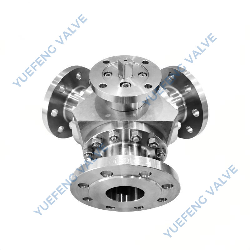 Flanged Y-Port 3-Way Stainless Steel Ball Valve