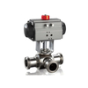 Double Acting Pneumatic Actuator 3-Way Ball Valve Solenoid Valve