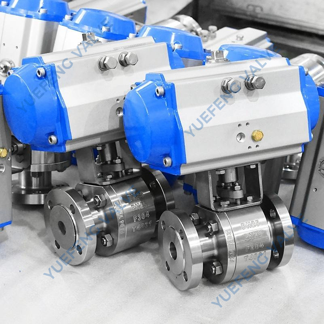 Pneumatic Actuated Stainless Steel Floating Ball Valve