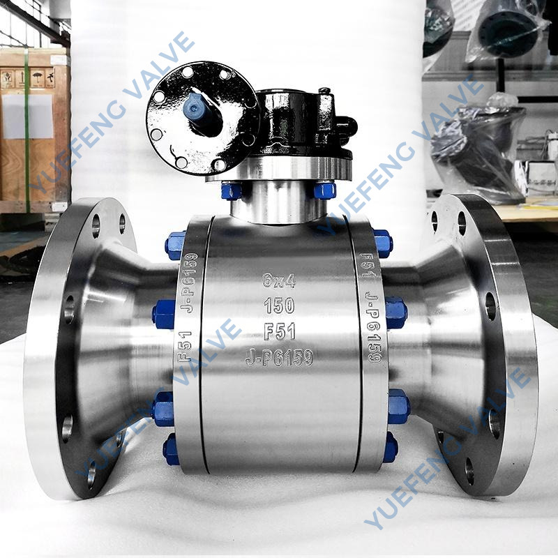 F51 Duplex Stainless Steel Reduced Bore (RB) Forged Trunnion Mounted Ball Valve