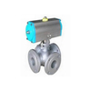 Solenoid Pneumatic Double Acting 3-Way Ball Valve