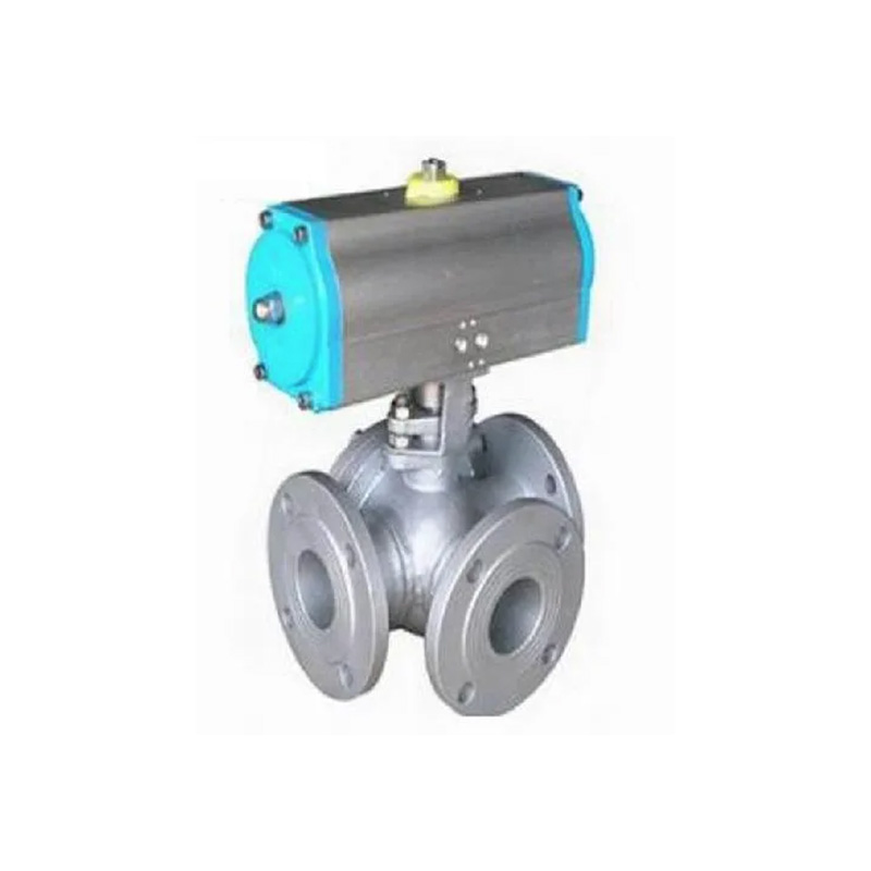 Solenoid Pneumatic Double Acting 3-Way Ball Valve