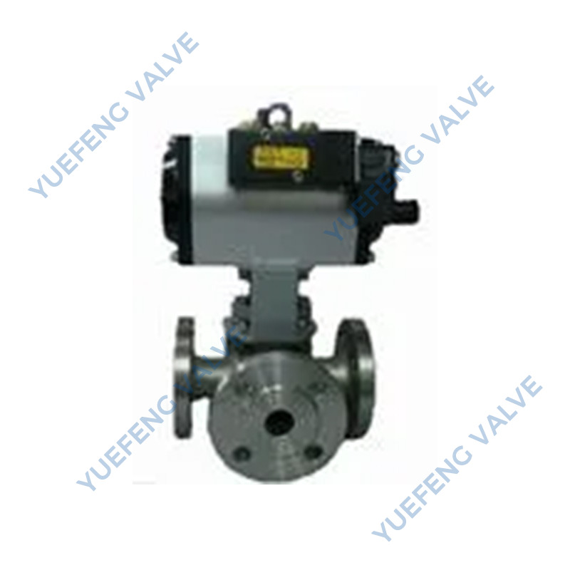 Double Acting Pneumatic Actuator 3-Way Ball Valve Solenoid Valve