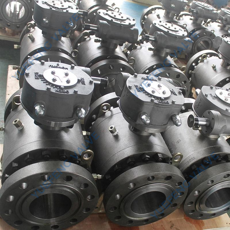 600# 3-Piece Flanged Forged Steel Trunnion Mounted Ball Valve