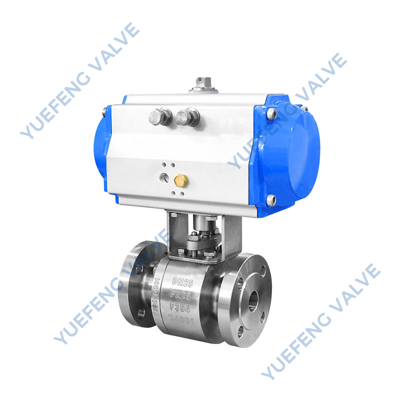 Pneumatic Actuated Stainless Steel Floating Ball Valve