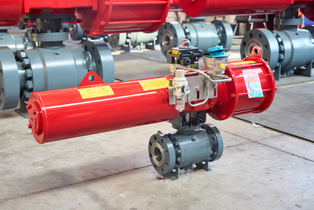 Trunnion Mounted Ball Valve with Pneumatic Actuator