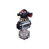 Solenoid Pneumatic Double Acting 3-Way Ball Valve