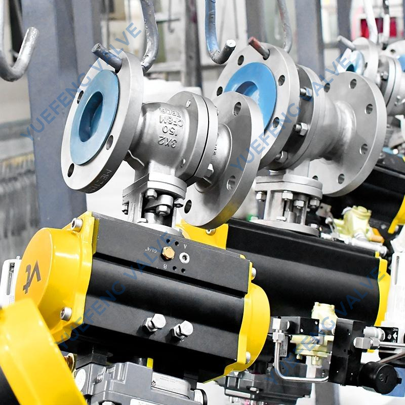 Pneumatic Actuated CF8M Stainless Steel Floating Ball Valve