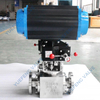 Pneumatic Actuated Flanged 3-Way Ball Valve