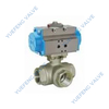 Solenoid Pneumatic Double Acting 3-Way Ball Valve