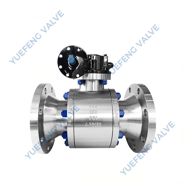F51 Duplex Stainless Steel Reduced Bore (RB) Forged Trunnion Mounted Ball Valve
