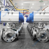 Flanged T-Port Pneumatic Actuated 3-Way Stainless Steel Ball Valve