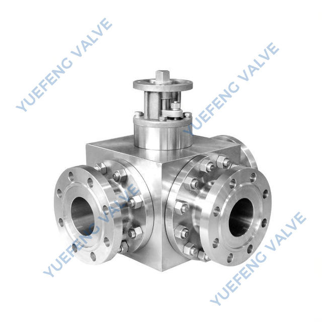 Stainless Steel Flanged 3-Way Ball Valve