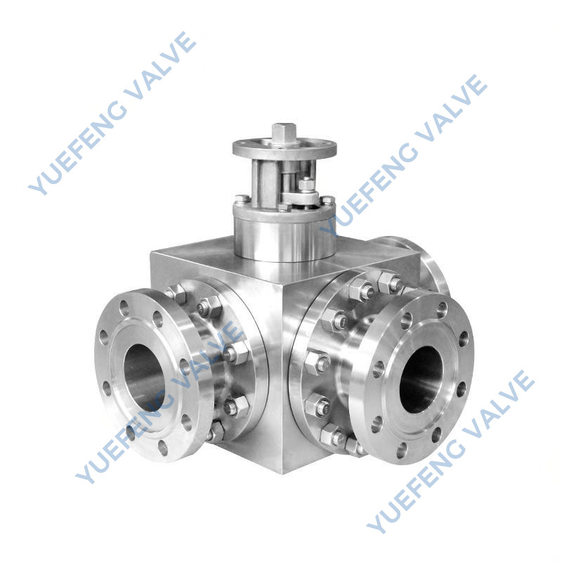 Stainless Steel Flanged 3-Way Ball Valve