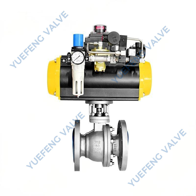 Pneumatic Actuated CF8M Stainless Steel Floating Ball Valve