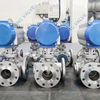 Flanged T-Port Pneumatic Actuated 3-Way Stainless Steel Ball Valve