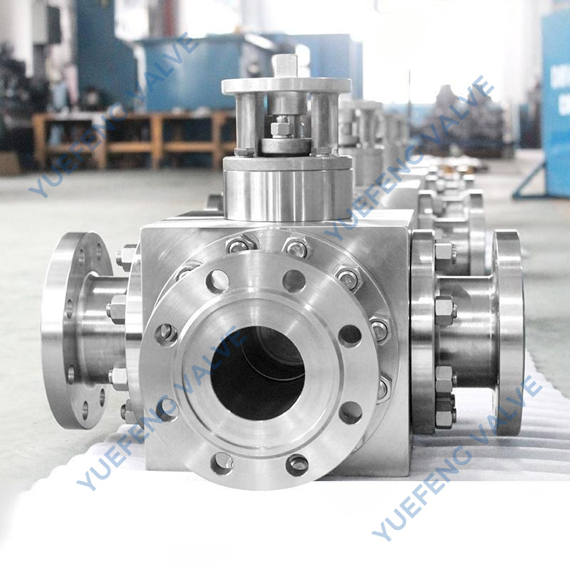 Stainless Steel Flanged 3-Way Ball Valve